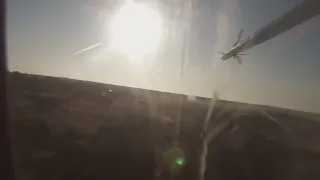 Ukrainian Mi 24 shot down by separatists (Cockpit view)