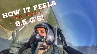 What it's Like to Fly in an F-16 Fighter Jet with a Demo Pilot - 9.5G's with Cockpit Audio!