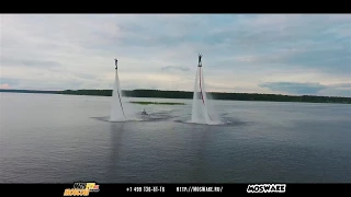 Flyboard show from Russia (дневное трюковое флайборд шоу в Москве)