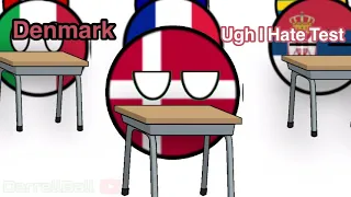 Denmark School Test | Countryballs Animated
