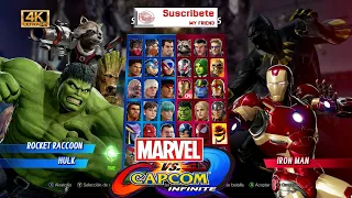 Hulk & Rocket Raccoon Vs Iron Man & Black Panther In Amazing Combat [Marvel vs Capcom Infinite]