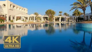 Djerba Golf Resort & Spa 🇹🇳 walk to the beach through the courtyard of the hotel, Tunisia 4K