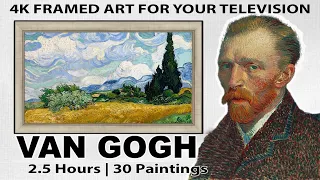 Van Gogh 4K Exhibit #9A Framed Matted Artwork Art TV Screensaver Wallpaper Slideshow Updated to 2.5h