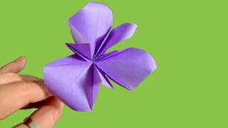Easy Origami Iris flower from a square paper