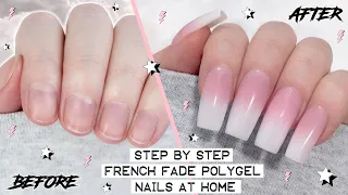 DIY FRENCH FADE/BABY BOOMER POLYGEL NAILS AT HOME | The Beauty Vault