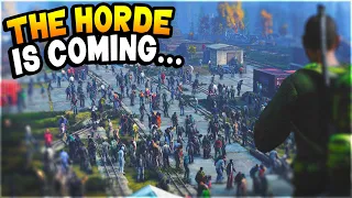 Watchtower Looting, THE HORDE IS COMING... (workbench + base defenses) - 7 Days to Die Alpha 19 EP20