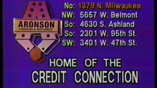 1986 Aronson's Superstores "70% Reduced sale" Chicago Local TV Commercial