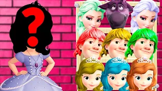 Disney Princess Frozen Sofia The First Wrong Hair color | Wrong heads fun | 잘못된 머리 퍼즐