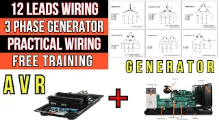 12 leads 3 Phase Generator Alternator wiring connection Practical training | #stamford #leroysomer