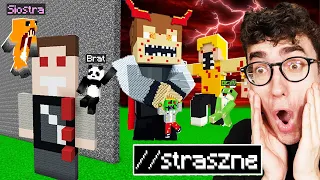 Oszukuję Młodsze Rodzeństwo Komendą STRASZNE w Minecraft!