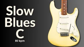 Smooth Slow Blues Guitar Backing Track in C Major