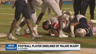 Local football player injured in game calls Flushing community support amazing