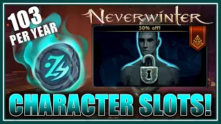 How Many Characters Do you Need in Neverwinter!? (50% off) 103 Coal Motes Per Year Max - Neverwinter