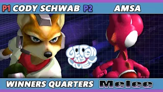 GOML 2023 - Cody Schwab (Fox) Vs. aMSa (Yoshi) Smash Melee - SSBM