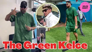 Travis Kelce GOES CASUAL in green as he continues SOLO weekend at F1’s Miami Grand Prix