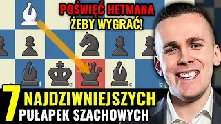 Najdziwniejsze PUŁAPKI SZACHOWE 😵 MAŁO ZNANE sposoby jak szybko wygrać w szachy! Michał Kanarkiewicz