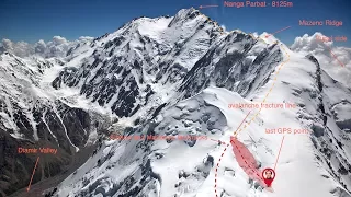 Avalancha en el Nanga Parbat, desde el helicóptero de rescate para Alberto Zerain y Mariano Galvan