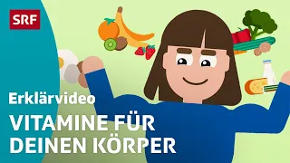 Wieso brauchen wir Vitamine? | Erklärvideos für Kinder | SRF Kids – Kindervideos