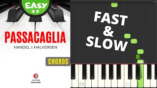 Passacaglia I Handel & Halvorsen I Easy Piano Sheet Music for Beginners I Guitar Chords I Simplified