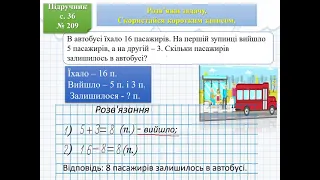 02 11 Математика  Віднімання виду 16 7  Задачі на дві дії на віднімання суми від числа