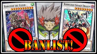 NEW Ban List! BARONNE and BORRELOAD BANNED!!! [Yu-Gi-Oh! TCG]