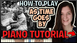 How To Play "AS TIME GOES BY" [Casablanca] Herman Hupfeld - Easy (Synthesia) [Piano Tutorial] [HD]