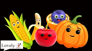 LOVELY BEAR SENSORY!_Fruit veggie mix Dance party !_Fun video with music and animation_baby sensory