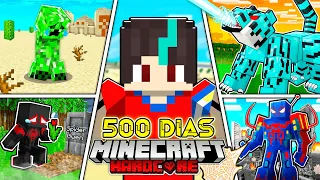 🟥Sobreviví 500 DÍAS en Minecraft HARDCORE! - (Película Completa)