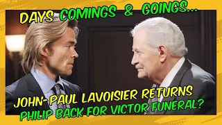 John-Paul Lavoisier Back! Philip Here for Victor Funeral? | Days of our Lives Comings & Goings #dool