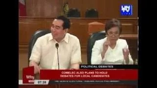 COMELEC also plans to hold debates for local candidates