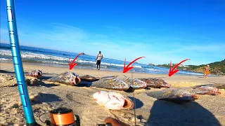 SURREAL! TEM COISAS QUE MESMO FILMADO NÃO DÁ PRA ACREDITAR NA PESCARIA - pesca de praia