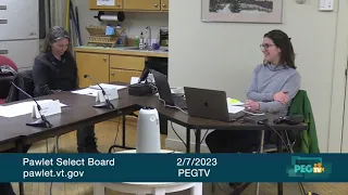 Pawlet Select Board - February 7, 2023