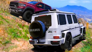 РЕАЛЬНАЯ ЖИЗНЬ В GTA 5 - ПРОВЕРКА MERCEDES G63 AMG BRABUS И DODGE RAM TRX НА ПРОХОДИМОСТЬ! 🌊ВОТЕР