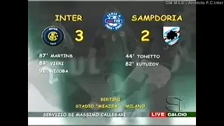 2004-05 (18^ - 09-01-2005) INTER-Sampdoria 3-2 [Tonetto,Kutuzov,Martins,Vieri,Recoba] Servizio 'SI'