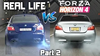 Forza Horizon 4 vs REAL LIFE Engine Sounds Comparison! - PART 2 - Vulcan, LaFerrari, C63 & More!