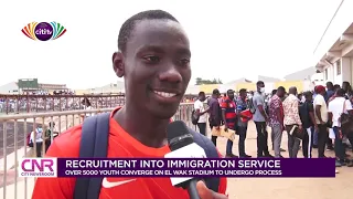 Thousands of Ghanaians thronged El-Wak Stadium for Immigration Service recruitment screening