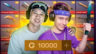 ЧТО КУПИТ МОЙ ДРУГ на 10000 ГОЛДЫ В STANDOFF 2!? СОБРАЛИ КРАСИВЫЙ ИНВЕНТАРЬ С НУЛЯ 😍