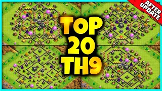 New Exclusive TH9 BASE WAR/TROPHY Base Link 2022 (Top20) Clash of Clans - Town Hall 9 Trophy Base