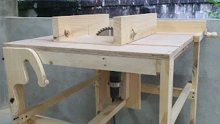 Make A Mini Table Saw from An Angle Grinder | Homemade Table Saw | DIY |