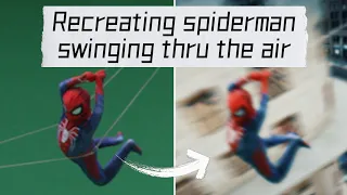 Recreating Spiderman swinging thru the air