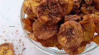 The Best Plantain Chips | Cinnamon Flavored (How To Make Plantain Chips!) | Efua Serwaa