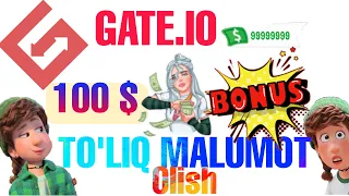 🔥Gate.io 100 $ bonus || To'liq malumot 🚀|| internetda pul ishlash telefonda pul ishlash