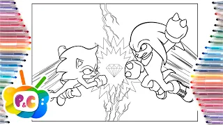 Sonic 2 the hedgehog coloring pages/ Sonic vs Knuckles coloring/ Alan Walker - Fade [NCS Release]