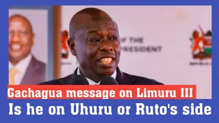 Gachagua Speech About Limuru III Meeting Sparks Controversy. Is it Uhuru Or Ruto?
