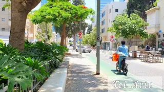 [4K] Tel Aviv. Walk from Sderot Yehudit to Azrieli Center. Israel