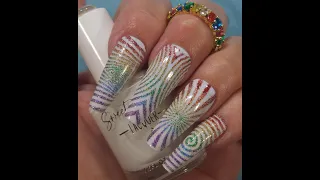 Happy Birthday Lily ~ Rainbow Nails ~ SheModern ~ Sweet & Sour Lacquer White Silk