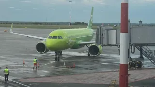 Взлёт из Челябинска 01.07.2023 Airbus A320 neo S7 airlines