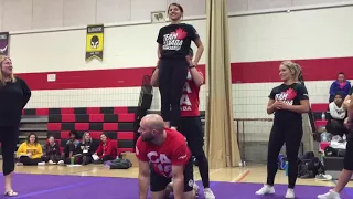 Having fun with Team Canada Level 1 Cheerleading Stunt Combo