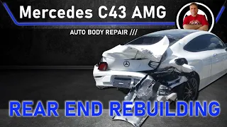 Mercedes AMG C43. The rear end rebuilding. Восстановление задней части.