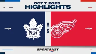 NHL Pre-Season Highlights | Maple Leafs vs. Red Wings - October 7, 2023